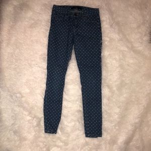 Denim polka dot jeans